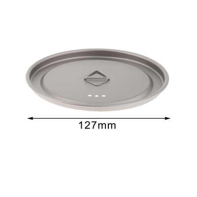 Titano lauko puodelio dangtelis Virtuvės reikmenys Maisto ruošimas Stovyklavietės puodo dangtis Stalo reikmenys Geriamojo pieno puodeliai Dangtis turistams žygiams piknikui