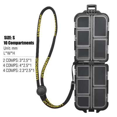 LUREHOLIC mānekļu piederumu kārba Glabāšana skavām grozāmie āķi svina gremdētāji volframa atsvari sadalītie gredzeni karotes mazas ēsmas