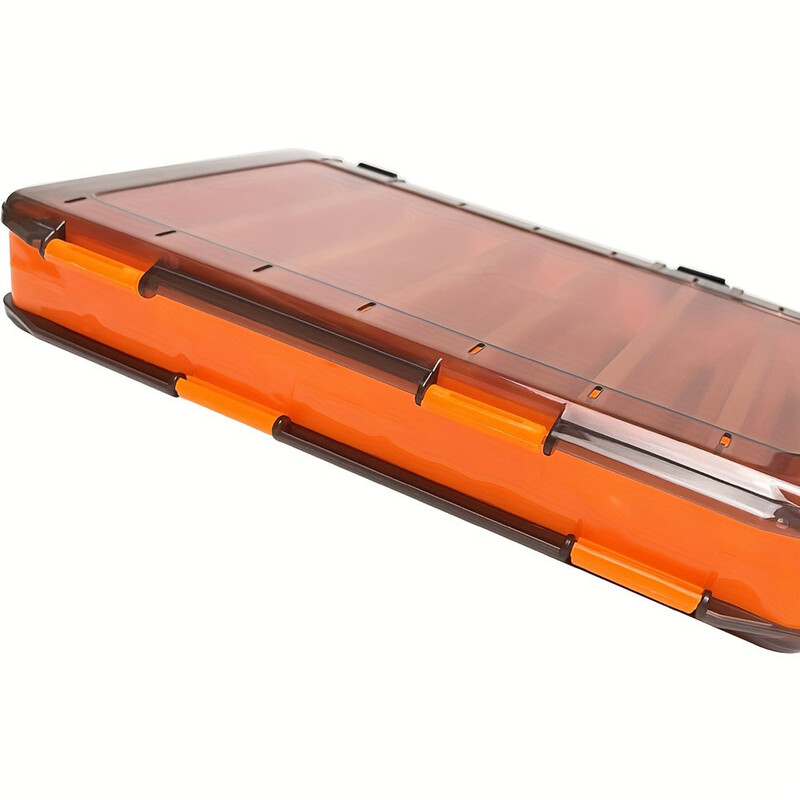 Dvojvrstvová krabica na rybárske náčinie, priehľadná krabica na rybárske návnady, plastová miska na úschovu rybárskeho náčinia, puzdro na rybárske náčinie, 10 článkov / 14 článkov