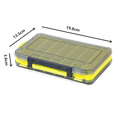 Dvipusis tako priedų dėžė žvejybos įrankių dėžutės įrankių dėžė kietojo masalo dėžutės laikymo priedų dėžė „Mino“ pieštuko žuvies tako priedų dėžutė