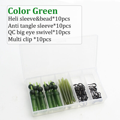 Karpkalapüügi helikopteri platvormid Kalatarvikud sasipundumisevastased varrukad Heli helmed Multi Clip Pöörlevad karpkalapüügivahendite jaoks