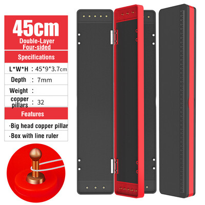 32/37/45CM Daugiasluoksnis karpių žvejybos reikmenų dėžė Zig Chod standus plaukų įrenginys laikymo dėžutės dėklas meškerės kablio priedas, neslystantis