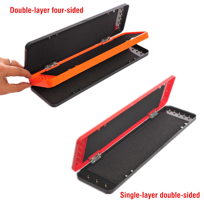 32/37/45CM Daugiasluoksnis karpių žvejybos reikmenų dėžė Zig Chod standus plaukų įrenginys laikymo dėžutės dėklas meškerės kablio priedas, neslystantis