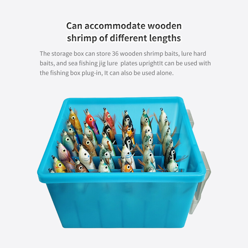 Nova plastična svjetleća kutija s priborom za pecanje s 36 rešetki, kutija za pohranu tvrdih mamaca Egi Webfoot Organizator za hobotnice, Spremnik za mamac za lignje