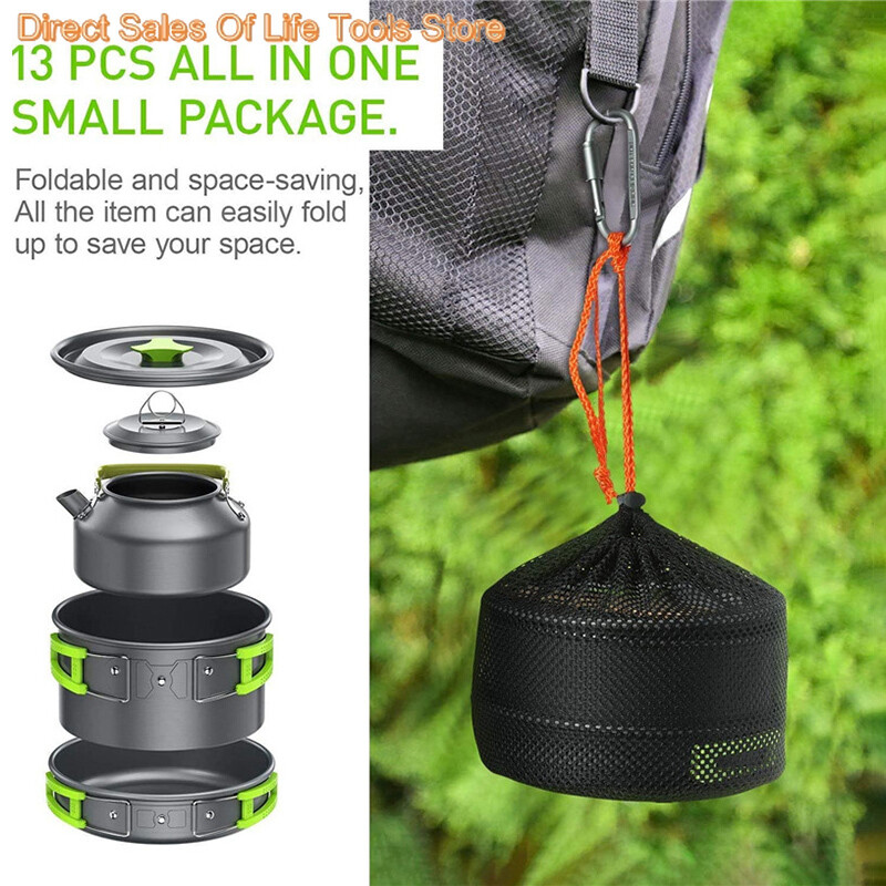 Hliníková zliatina, kempingový riad, riad na varenie, vonkajšiu varnú kanvicu, piknik, gril, kanvicu, hrniec, panvicu, 3 ks/sada