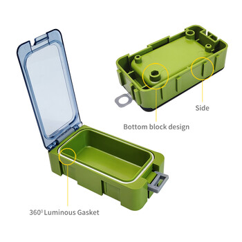 Нова кутия за риболов от 3 бр. Мини пластмасова кутия за съхранение на аксесоари Кутии Органайзери Кутии Контейнер за стръв Шаран Калъф за инструменти със светещ
