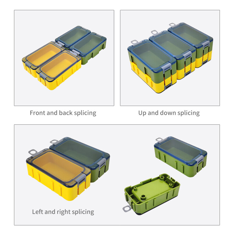 Nauja 3vnt žvejybos dėžė mini plastikiniai priedai laikymo dėžė kabliukas organizatorių dėžės jaukų konteineris karpių įrankių dėklas su šviečiančiu