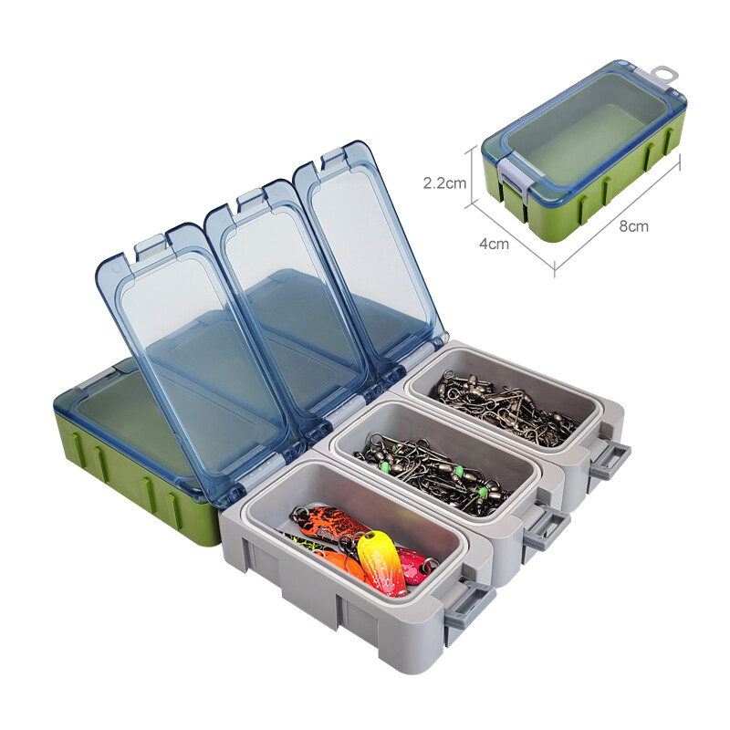 Nauja 3vnt žvejybos dėžė mini plastikiniai priedai laikymo dėžė kabliukas organizatorių dėžės jaukų konteineris karpių įrankių dėklas su šviečiančiu