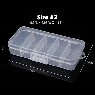 GOBASS Pohodlný organizér, plastový box na rybárske náčinie, 5 mriežok, priehradky, puzdro na háčiky na návnady, rybárske príslušenstvo