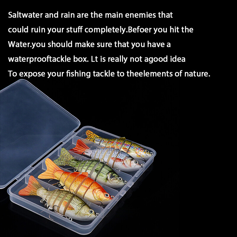 GOBASS Pohodlný organizér, plastový box na rybárske náčinie, 5 mriežok, priehradky, puzdro na háčiky na návnady, rybárske príslušenstvo