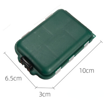 10 Grid Fishing Accessories Storage Box Luya Fishing Gear Divided Grid Bait Box Διπλής όψης Fishing Group Accessories Box