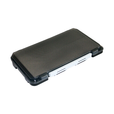 Nauja plastikinė žvejybos dėžė, nešiojama kempinė, muselių masalų dėžutės.