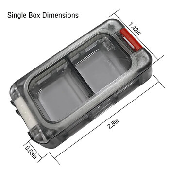 Mini Tackle Box Φωτεινό Αδιάβροχο Small Accessories Box Αφαιρούμενο Ελεύθερα Συναρμολογήστε Organizer Pocket Tackle Box 1τεμ