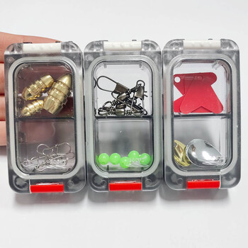 Mini Tackle Box Φωτεινό Αδιάβροχο Small Accessories Box Αφαιρούμενο Ελεύθερα Συναρμολογήστε Organizer Pocket Tackle Box 1τεμ