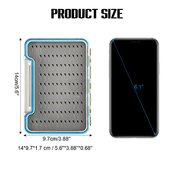 Goture Водоустойчиви кутии за съхранение на примамки за риболов на муха Калъф Контейнер Прозрачен ABS пластмасов Кутия за куки за риба Аксесоар за риболовни принадлежности