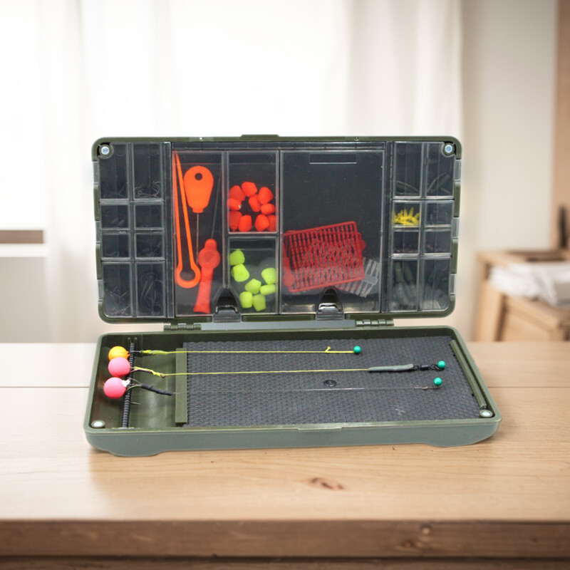 Magnetinis karpių žvejybos įtaiso laikymo dėklas Žvejybos reikmenų dėžė Žvejybos įtaiso lentų dėžė Karpių sukamieji kabliukai jauko laikymo dėklas