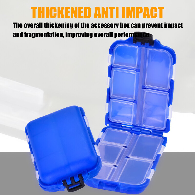 SAMOLLA 1vnt vandeniui atspari mini žvejybos reikmenų dėžutė su keliais skyreliais kabliams, masalams ir masalams – nešiojama žvejyba