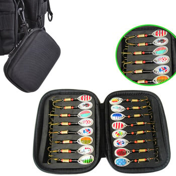 Portabale Fly Fishing Lure Spinner Spoon Bait Foam Box Πέστροφα Flies Fishook Fish Hook Σκληρή θήκη αποθήκευσης EVA Container bag