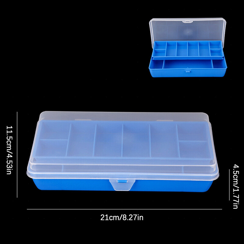 Nešiojama žvejybos reikmenų dėžė 11 skyrių Dviejų aukštų laikymo dėklas Karpių žvejybos reikmenys Lure Hook Soft Bait įrankių dėžutė