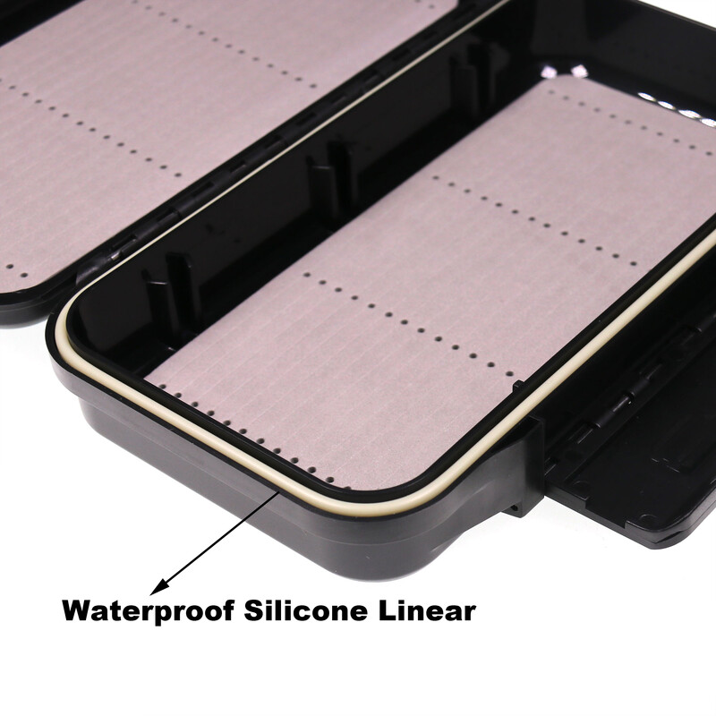 Bimoo 1pc 19.7*11.2cm Porket Streamer Fly Box Vodootporna čvrsta inženjerska kutija za ribolov Kutija s vodootpornim silikonskim linearnim unutrašnjim dijelom