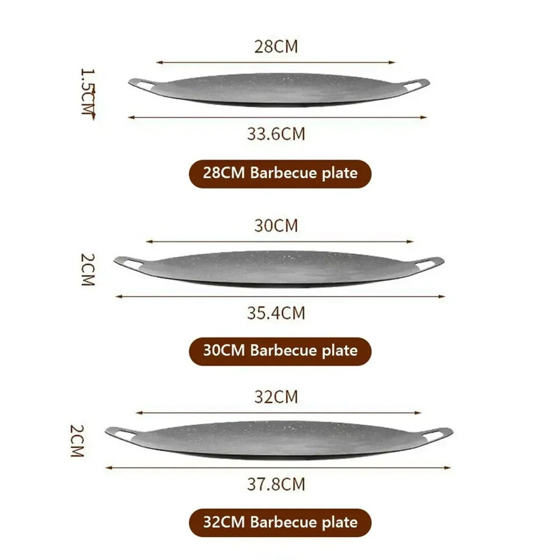 Lauko stovyklavimo lėkštė Korėjietiška kepsninė Nešiojama keptuvė Mėsos puodas Grilio lėkštė žygiams iškylai ant grotelių