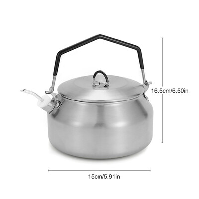 1 l stovyklavimo vandens virdulys nerūdijančio plieno arbatinukas kavos puodas lauko arbatos virdulys maisto ruošimui žygiams kelionėms turistiniai reikmenys