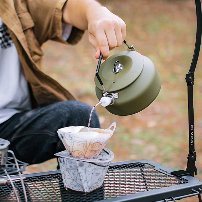 1 l stovyklavimo vandens virdulys nerūdijančio plieno arbatinukas kavos puodas lauko arbatos virdulys maisto ruošimui žygiams kelionėms turistiniai reikmenys
