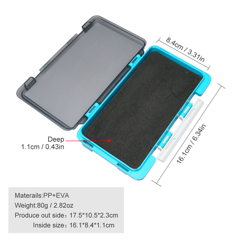 ILURE plastikinė žvejybos dėžė Nešiojama kempinė, muselių masalai Dėžės Jig Head Kabliukas Sandėliavimo Organizatorius Spinner Šaukštas Masalas Karpiui Įrankio Dėklas