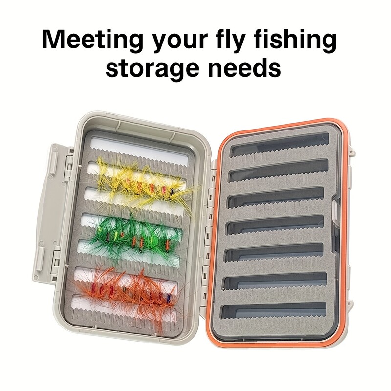 Aventik ūdensnecaurlaidīga divpusēja makšķerēšanas piederumu kaste ar putuplasta šūpoles lapu uzglabāšanas paplāti — makšķerēšanas glabāšanas rīki ērtiem satvērieniem