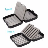 Kétrétegű szivacsos légy horgászfelszerelés doboz, vastagított vízálló horgászcsali horogtartó horogtartó horgásztartozékok