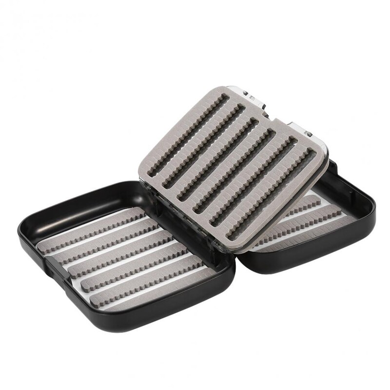 Kétrétegű szivacsos légy horgászfelszerelés doboz, vastagított vízálló horgászcsali horogtartó horogtartó horgásztartozékok