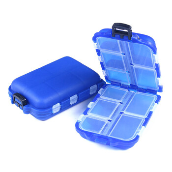 1 τμχ Mini Fishing Tackle Box 10 θέσεων για μικρά καθαρά πλαστικά αδιάβροχα αγκίστρια θέλγητρα δολώματα Αξεσουάρ ψαρέματος