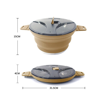 2,5 l silikoninis sulankstomas virdulys kempingo arbatinukas Nešiojamas kavos arbatos virimo puodas Mini verdantis vandens puodas lauko iškylų stalo reikmenims