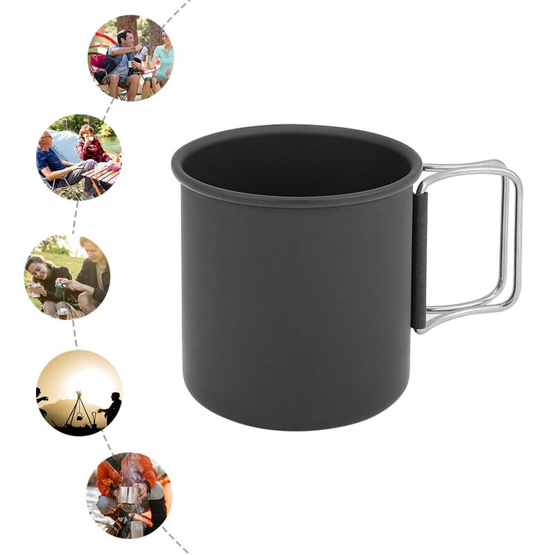 300ML kempingový hrnček z hliníkovej zliatiny, skladací hrnček, prírodný hrnček na túry, ultraľahký kempingový cestovný hrnček na vodu, vonkajší kempingový riad