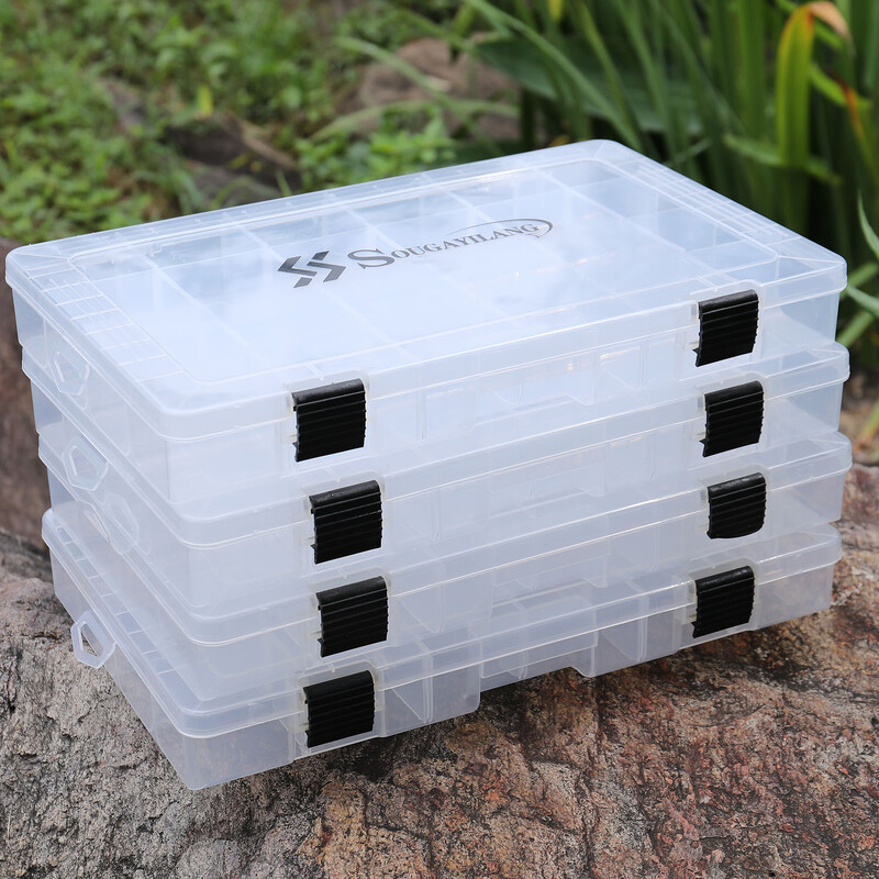 Sougayilang masalų dėklas Plastikinis žvejybos masalas Jig jaukas žvejybos kabliukai, laikymo dėžutės, didelio stiprumo žvejybos reikmenų priedų dėžutės