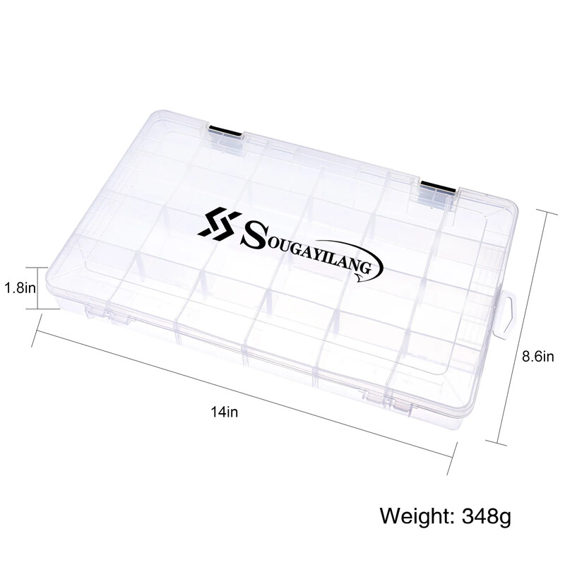 Sougayilang masalų dėklas Plastikinis žvejybos masalas Jig jaukas žvejybos kabliukai, laikymo dėžutės, didelio stiprumo žvejybos reikmenų priedų dėžutės