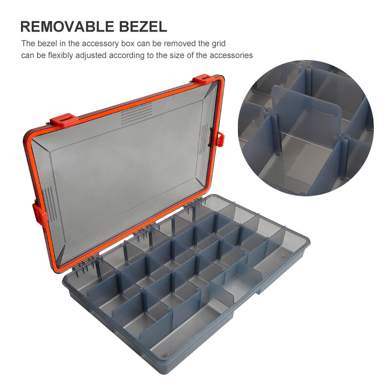 ILURE nauja didelė įrankių dėžė, daugiafunkcinė žvejybos jaukų talpykla, nešiojama jaukų laikymo įrankių dėžutė, sandari, vandeniui atspari organizatoriaus dėžutė