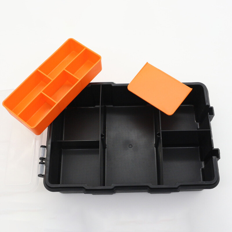 Suure mahutavusega kalastustarvete kast Kalastustarvikud Tööriistade hoiukarp kalakonksuga peibutis võltssöödakarbi kalapüügitarbed