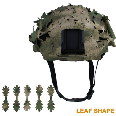 3D Camo lāzergriešanas lapas forma Airsoft ķiveres pārvalks Tīkla ķiveres audums peintbola desantnieks medībām Airsoft ķiveres aksesuāri