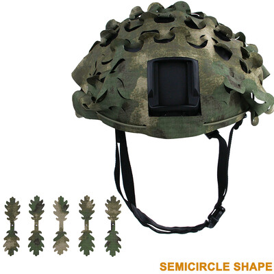 3D Camo lāzergriešanas lapas forma Airsoft ķiveres pārvalks Tīkla ķiveres audums peintbola desantnieks medībām Airsoft ķiveres aksesuāri
