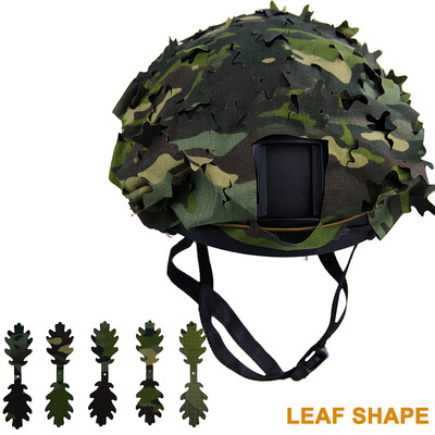 3D Camo lāzergriešanas lapas forma Airsoft ķiveres pārvalks Tīkla ķiveres audums peintbola desantnieks medībām Airsoft ķiveres aksesuāri