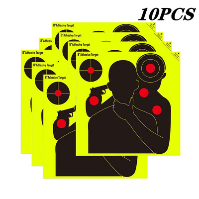 10/30 ks samolepiacich nálepiek na strelnicu s rozstrekovaným cieľom, 8 palcov, tréningové potreby na zameranie na cieľ, nálepka s fluorescenčnou farbou