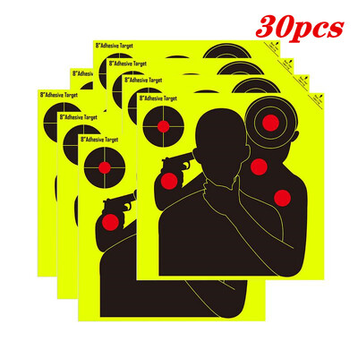 10/30 ks samolepiacich nálepiek na strelnicu s rozstrekovaným cieľom, 8 palcov, tréningové potreby na zameranie na cieľ, nálepka s fluorescenčnou farbou