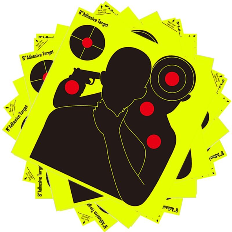 10/30 ks samolepiacich nálepiek na strelnicu s rozstrekovaným cieľom, 8 palcov, tréningové potreby na zameranie na cieľ, nálepka s fluorescenčnou farbou