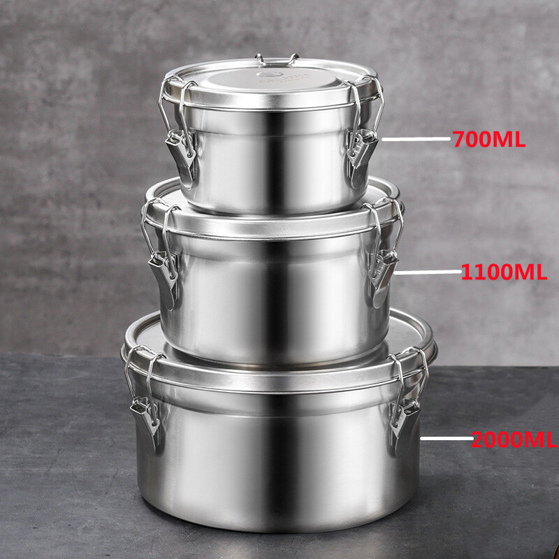 Cutie de prânz pentru cuptorul cu microunde din oțel inoxidabil 304 Cutie de prânz termică de birou Cutie Bento anti-scurgere Alimente Fructe Gustări Cutie de picnic pentru păstrare în stare proaspătă