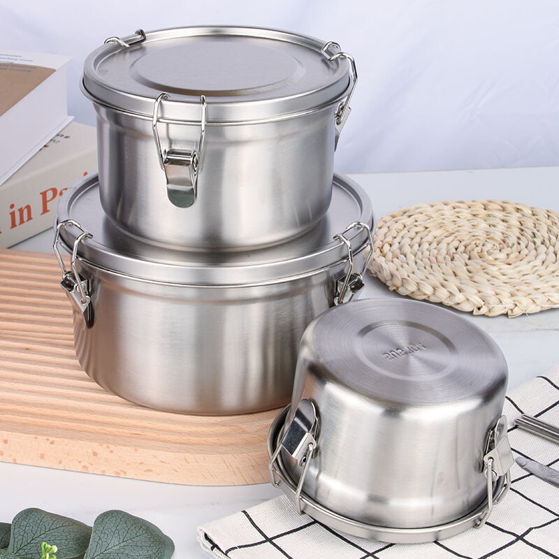 Cutie de prânz pentru cuptorul cu microunde din oțel inoxidabil 304 Cutie de prânz termică de birou Cutie Bento anti-scurgere Alimente Fructe Gustări Cutie de picnic pentru păstrare în stare proaspătă