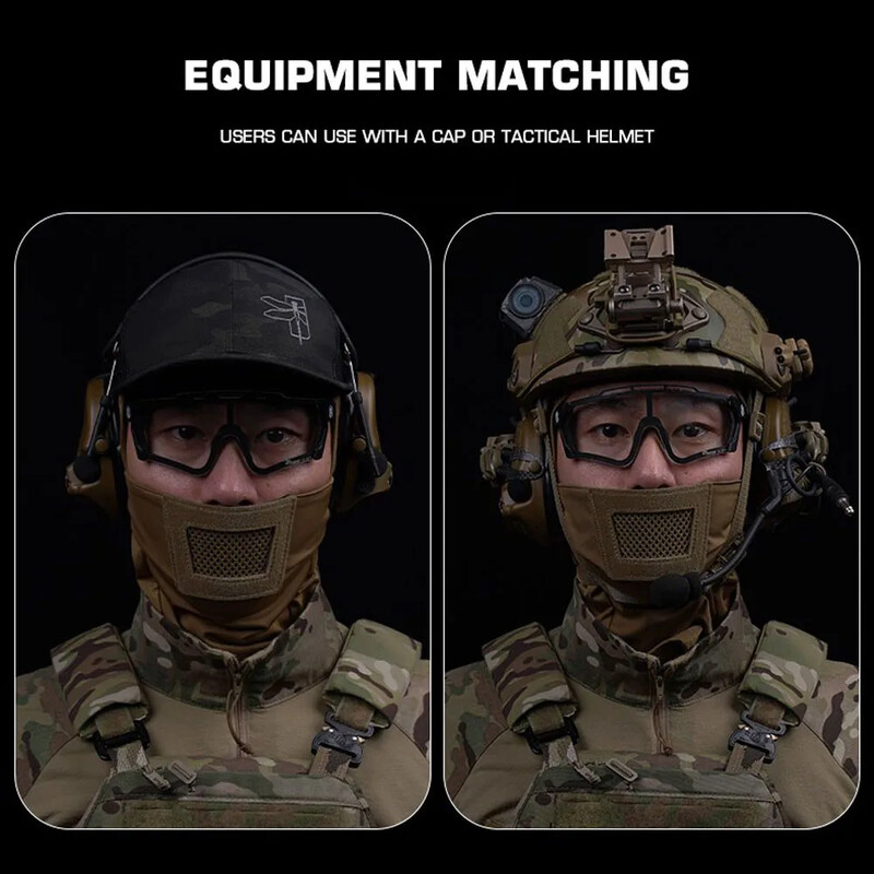 Airsoft kaukė vyrams Sportinė kaukė Balaclava galvos apdangalai visą veidą apsaugantys riterių galvos apdangalai dažasvydžio medžioklei sportui dviračiu