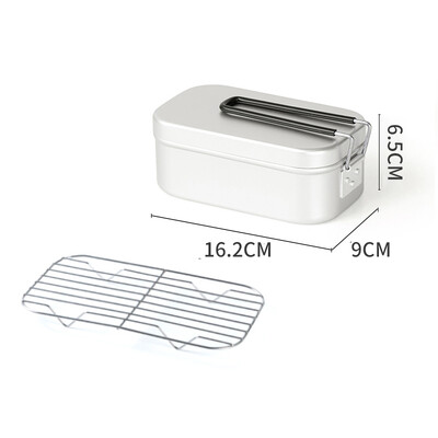 Kampiranje na otvorenom Prijenosni piknik Kutija za ručak od aluminijske legure Sklopivi spremnik za hranu Posuđe za kuhanje na putovanju