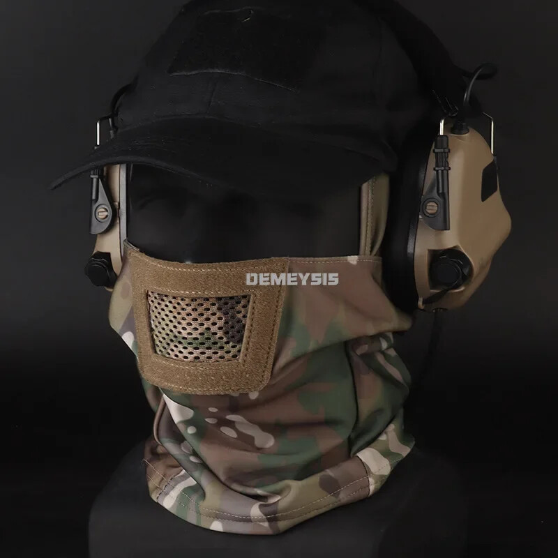 Airsoft pokrivala za glavu Elastične taktičke paintball zaštitne maske za cijelo lice Kapa za kacigu za lov, biciklizam