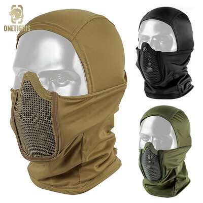 ONETIGRIS Balaclava Mesh Mask, Ninja Tactical Mask ar pilnu sejas aizsardzību ārpus telpām